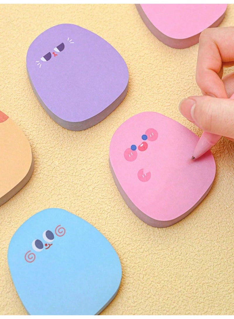 كاكو ٢٤٠ قطعة من الملاحظات اللاصقة المزينة بالرموز التعبيرية، ٤ عبوات من ملصقات كرتونية ملونة على شكل وجوه مبتسمة، دفتر ملاحظات، أدوات مكتبية للطلاب - Image 3